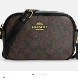 Coach Signature Brown and Black Crossbody Bag